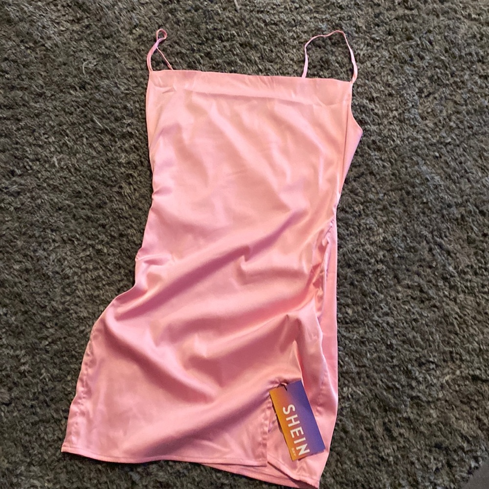 SHEIN xs pink silky dress